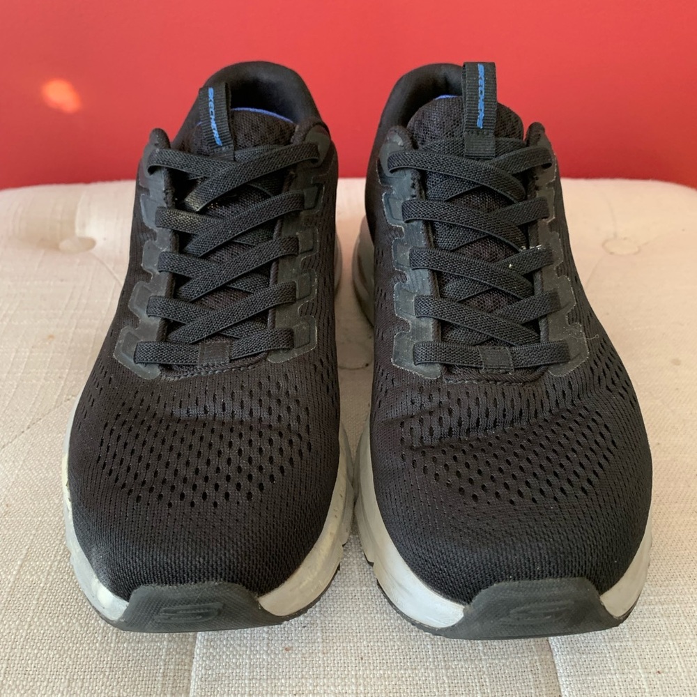 Skechers Men's Black and Blue Athletic Sneakers - Picture 4 of 4